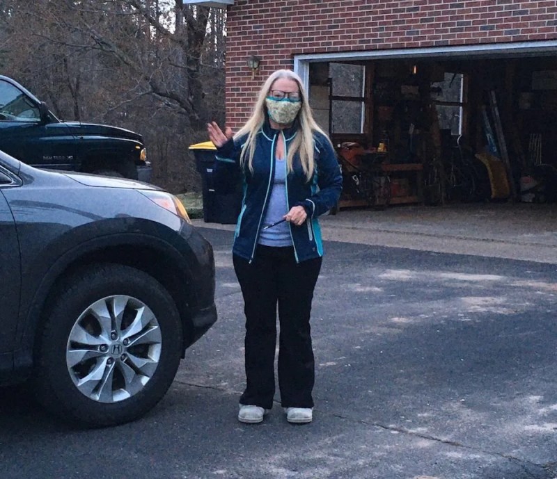 Buffy Riley needs to test negative for COVID-19 twice before returning to work.