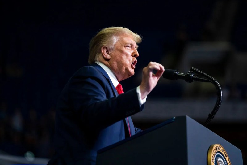 President Donald Trump speaks during a campaign rally at the BOK Center, Saturday, June 20, 2020, in Tulsa, Okla.