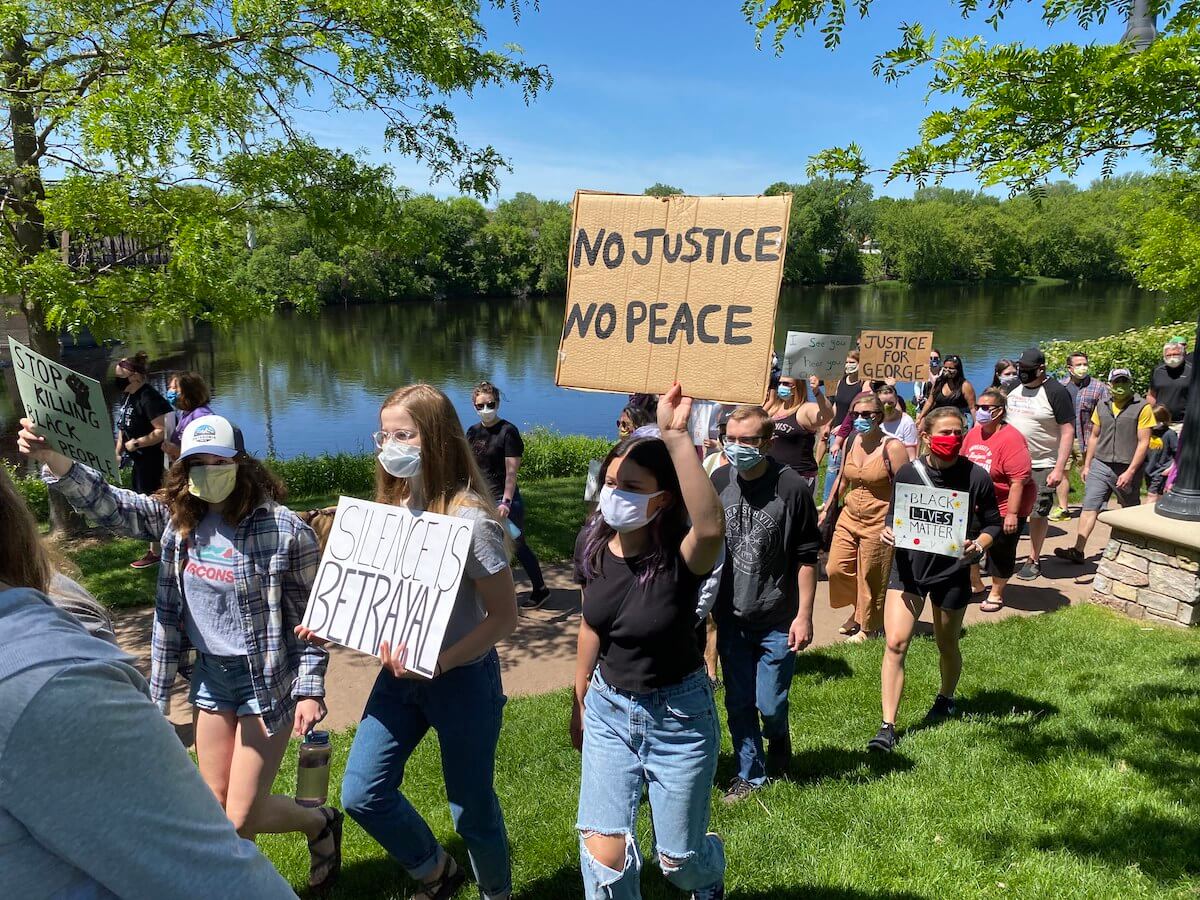 Eau Claire Residents Take to the Streets to Protest Death of George Floyd