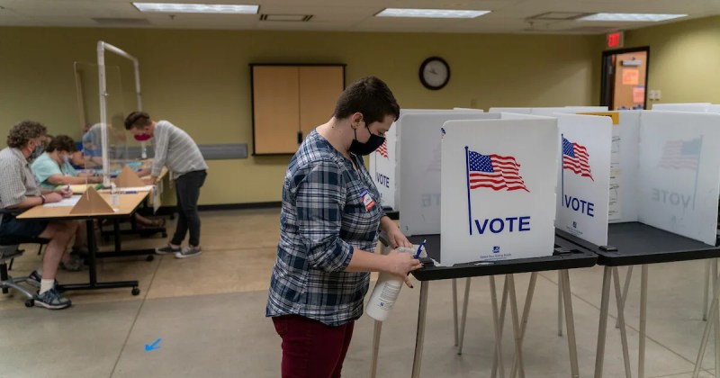 Sanitized voting booth