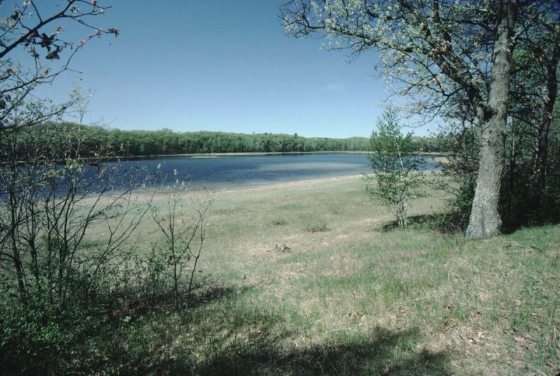 An archival image of the Plainfield Tunnel Channel Lakes in Waushara County, which have experienced a reduction in water levels due to groundwater withdrawals for irrigated agriculture. (Photo credit: Wisconsin DNR)