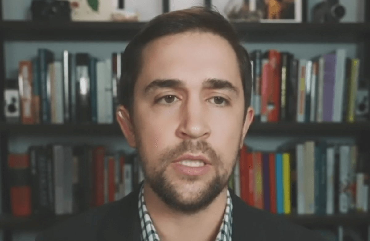 Chris Rufo, senior fellow at the conservative think tank Manhattan Institute, provides virtual testimony to a legislative committee on Sept. 22, 2021 about his efforts to discredit critical race theory and conflate it to any teaching about historic racism in the United States.