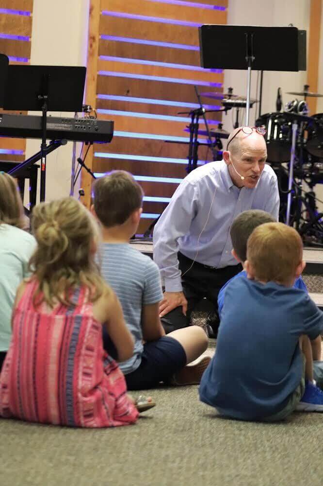 Pastor Ned Lenhart and kids