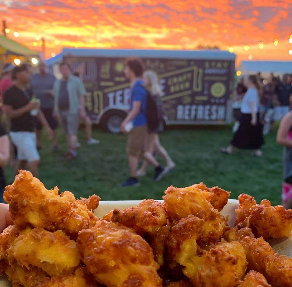 Cheese curds outside a food truck in Madison
