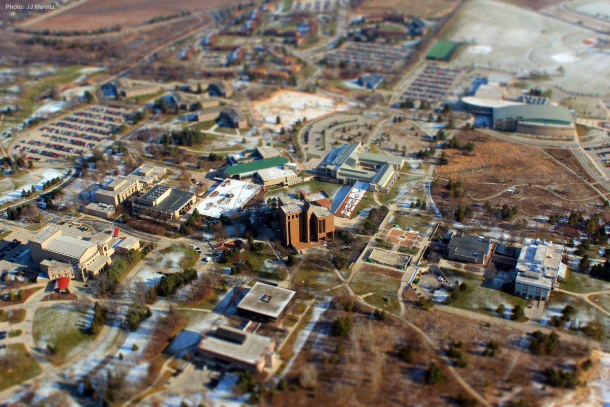 Aerial view of UW-Green Bay