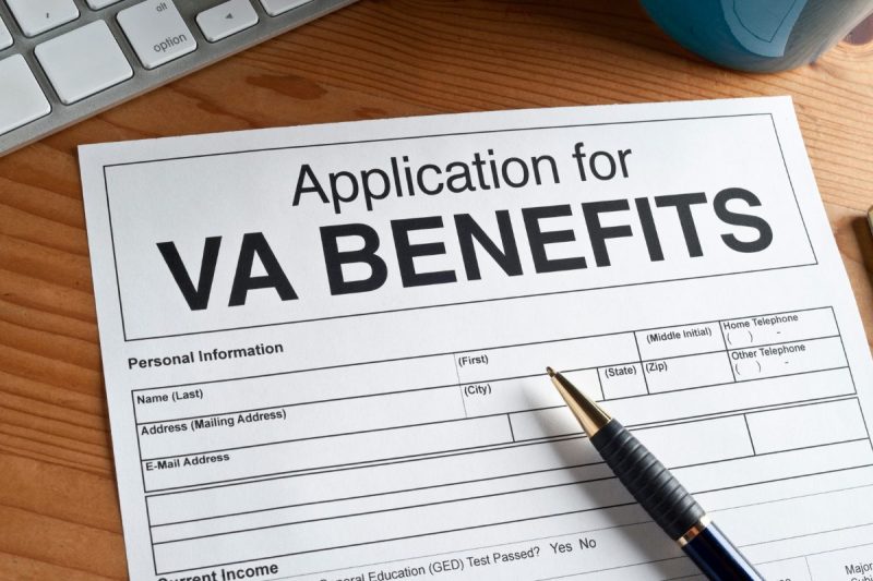 Asbestos exposure, photo of Application for VA benefits