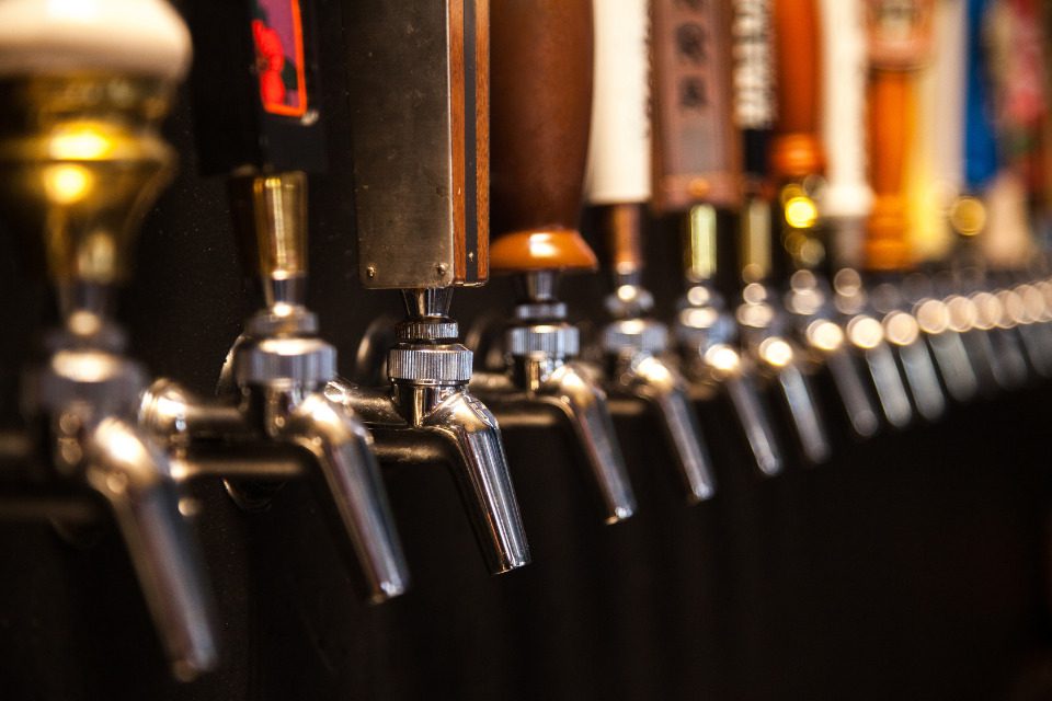 Beer taps.