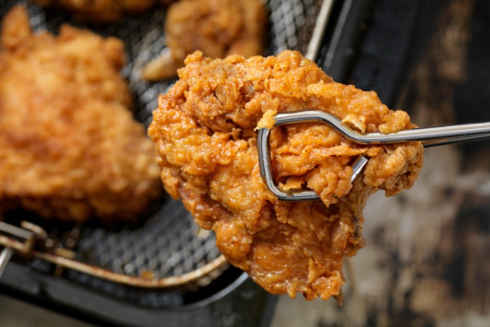 A fried chicken thigh.