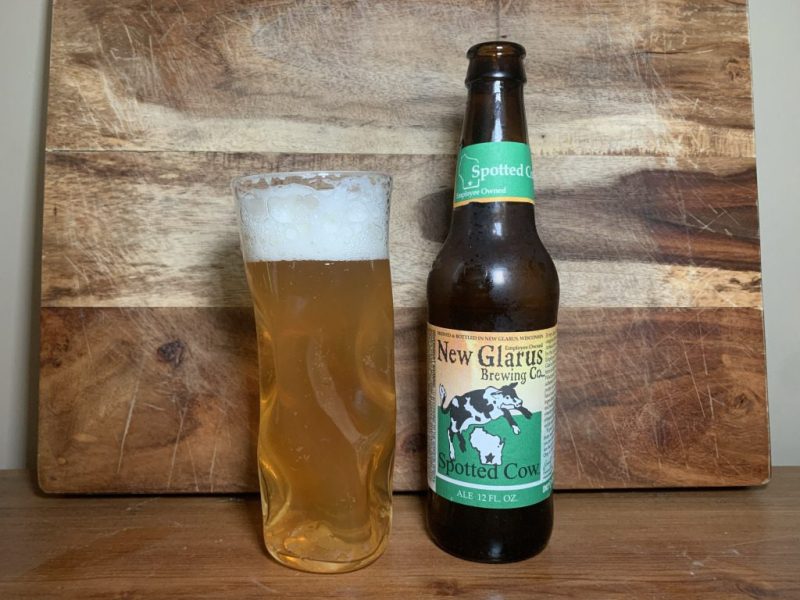 Photo of a New Glarus beer from a local Madison brewery