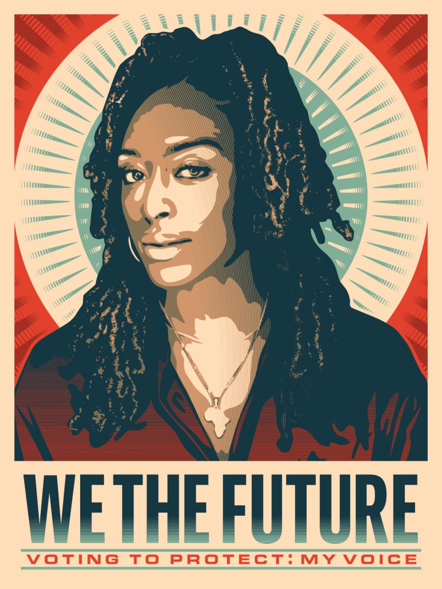 We The Future campaign poster featuring a drawing of Nneka Ogwumike.