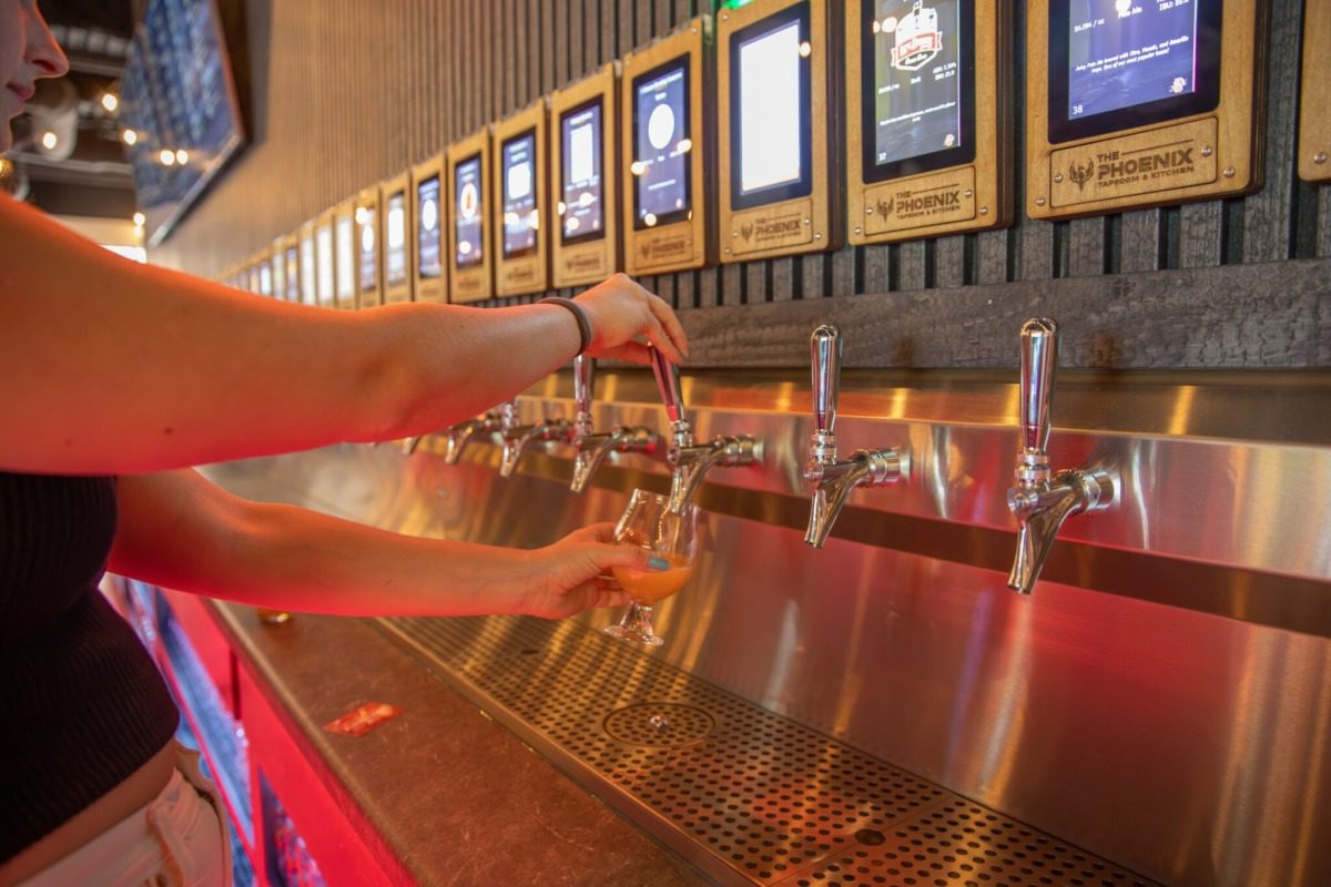 A variety of taps at Phoenix Taproom and Kitchen 