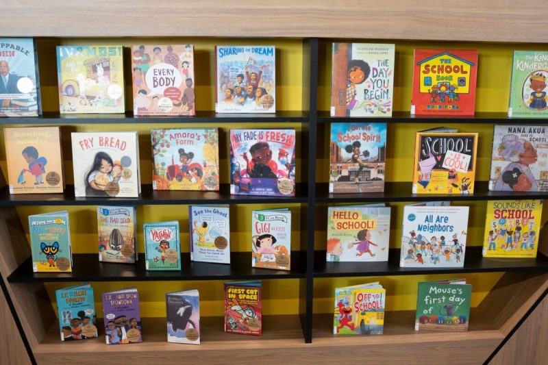 Books in the children’s area at Milwaukee Public Library.