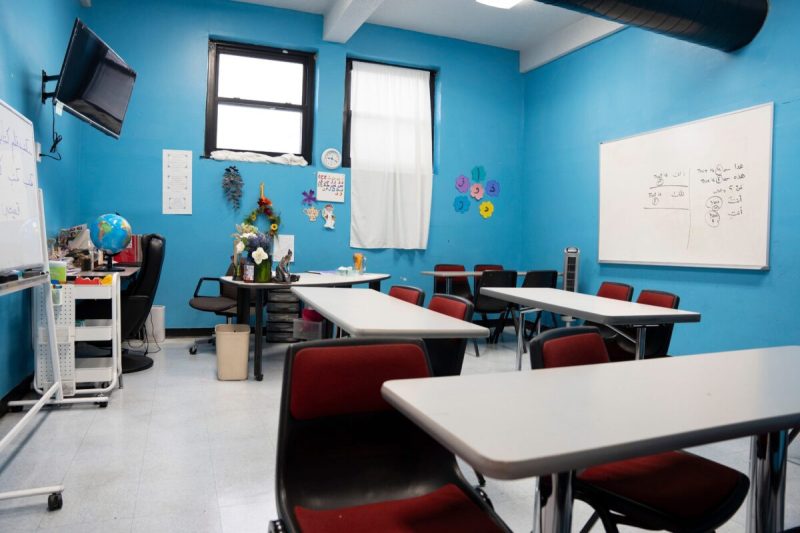 Public school classroom.