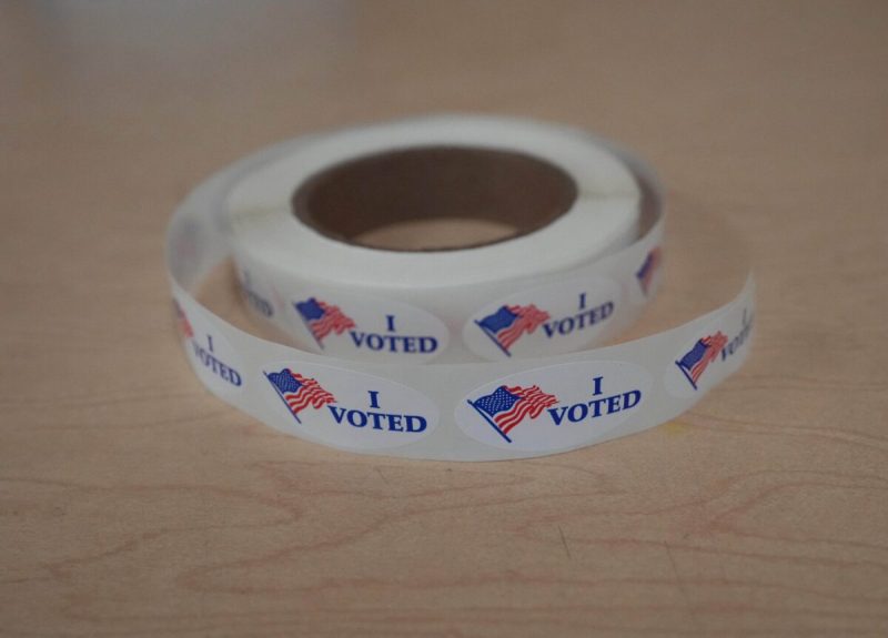 Wisconsin election "I Voted" stickers.