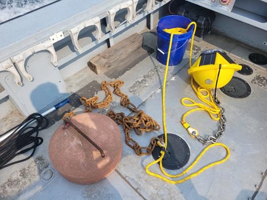 Great Lakes mooring and buoy.